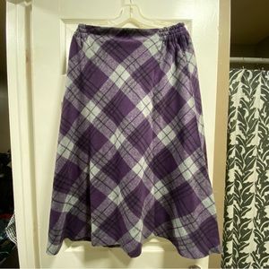 Vintage purple plaid skirt